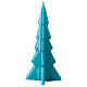 Christmas candle, turquoise wax, Oslo tree, 8 in s1