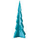 Christmas candle, turquoise wax, Oslo tree, 8 in s2