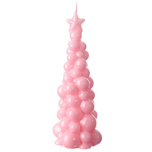 Candela albero Natale Mosca rosa ceralacca 20 cm 3