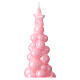 Candela albero Natale Mosca rosa ceralacca 20 cm s2
