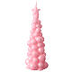 Candela albero Natale Mosca rosa ceralacca 20 cm s3