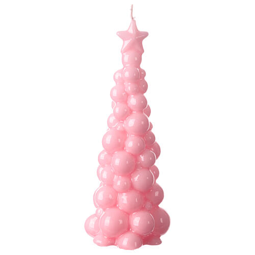 Christmas tree candle Mosca pink wax 20 cm 1