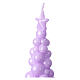 Christmas tree candle Mosca lilac wax 20 cm s2