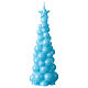 Moscow Christmas tree candle, light blue wax, 9 in s1