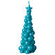 Candela albero Natale ceralacca turchese 20 cm s3