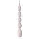 Baroque white lacquered candle 20 cm s2