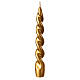 Christmas gold lacquered torciglione candle 20 cm s1
