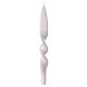 White lacquered candle, twisted design, 11 in s1