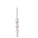 White lacquered candle, twisted design, 11 in s2