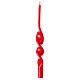 Candela Natale torciglione rossa ceralacca lucida 28 cm s2