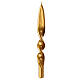 Golden Christmas candle with sealing wax 28 cm twisted s1