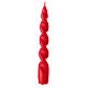 Baroque taper candle opaque red sealing wax 20 cm s2
