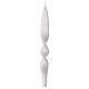 Candela torciglione laccata bianca opaca 28 cm s1
