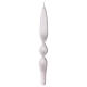 Twisted taper candle matte white wax 28 cm s1
