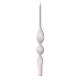 Twisted taper candle matte white wax 28 cm s2