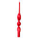 Matte red wax Christmas twisted taper candle 28 cm s2
