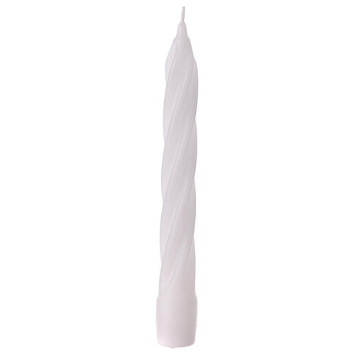 Spiral-Kerze, Modell Schweden, weiß, matt 20 cm 1