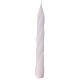 Swedish twisted candle, matt white, 8 in s1