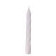 Matte white Swedish twisted candle 20 cm s2