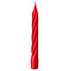 Candela natalizia svedese laccata rossa 20 cm s1