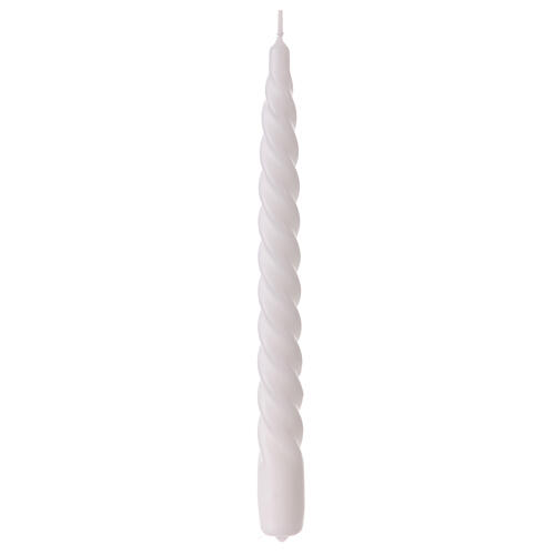 Vela torcida blanca opaca 25 cm 2