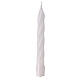 Swedish twisted candle, polished white wax, 8 in s2