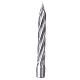 Christmas taper candle Swedish silver wax 20 cm s1