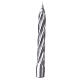 Christmas taper candle Swedish silver wax 20 cm s2