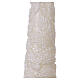 White Christmas candle with embossed leaf pattern, cone-shaped, 2x10 in s2