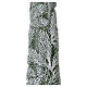 Candela Natalizia verde decori foglie 25x5 cm s2
