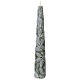 Candela Natalizia verde decori foglie 25x5 cm s3
