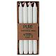 Caja 4 cirios de cera natural blanca 25 cm s3