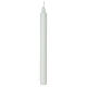 Box of 4 white natural wax taper candles 25 cm s2