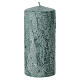 Box 4 candele verde decorate bianco 13x6 cm s3