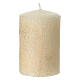 Set of 4 white candles with golden bead effect, 10x6 cm s3