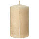 Conjunto de 4 velas brancas com efeito de contas douradas 13x7 cm s3