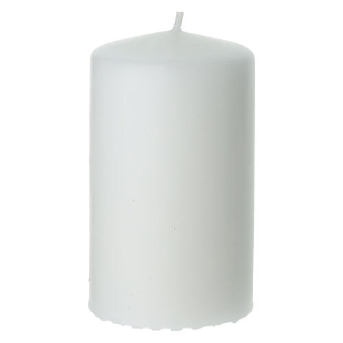 Adventskerzen, Set zu 4 Stück, weiß, mit Sternen- und Zahlendekor – 10 × 6 cm 6