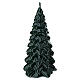 Candela laccata verde natalizia a forma di albero 20 cm Cereria Di Giorgio s1