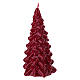 Red lacquered Christmas tree-shaped candle by Cereria Di Giorgio, 8 in s2