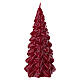 Candela laccata natalizia rossa a forma di albero 20 cm Cereria Di Giorgio s1
