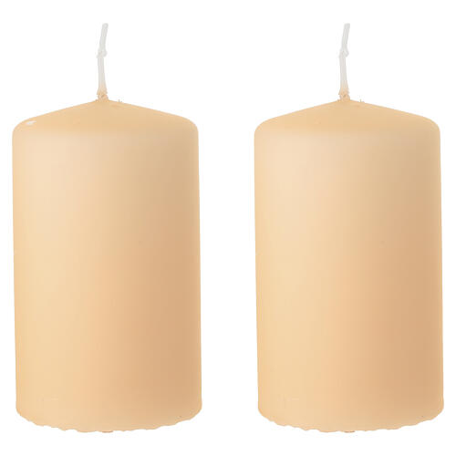 Candele set 2 pz. opache color avorio 100x60 mm 1