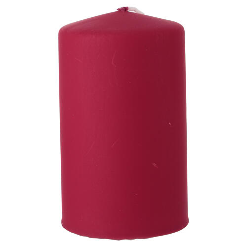 Conjunto de 2 velas vermelhas opacas 100x60 mm 3
