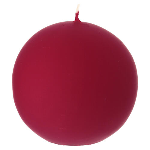 Velas set 2 piezas esfera rojo opaco 3