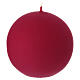 Coffret de 2 bougies sphériques rouge mat s3