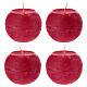 Red sphere candles, d. 100 mm, 4 pcs s1