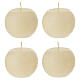 Ensemble de 4 bougies sphériques blanches 100 mm s1