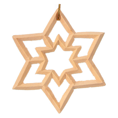 Adorno navidad estrella de madera 1