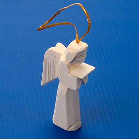 Enfeites para Árvore de Natal em Madeira e PVC: Enfeite Anjo em madeira para pendurar Enfeites para Árvore de Natal em Madeira e PVC: Enfeite Anjo em madeira para pendurar