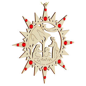 Carved star with red crystals