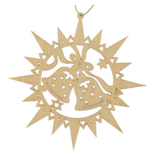 Weihnachts-Dekoration Sterne Holz Glocken 1